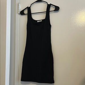 Aritzia Black Bodycon Mini Dress Scoop Neck Sleeveless